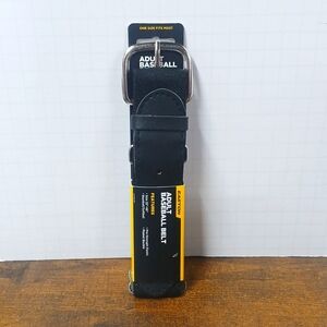 Easton Adult Baseball Belt 32"-46” BLACK, Pro-strength Elastic, Plated Buckle